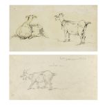 George Chinnery (London 1774-1852 Macau) Studies of goats, a set of two