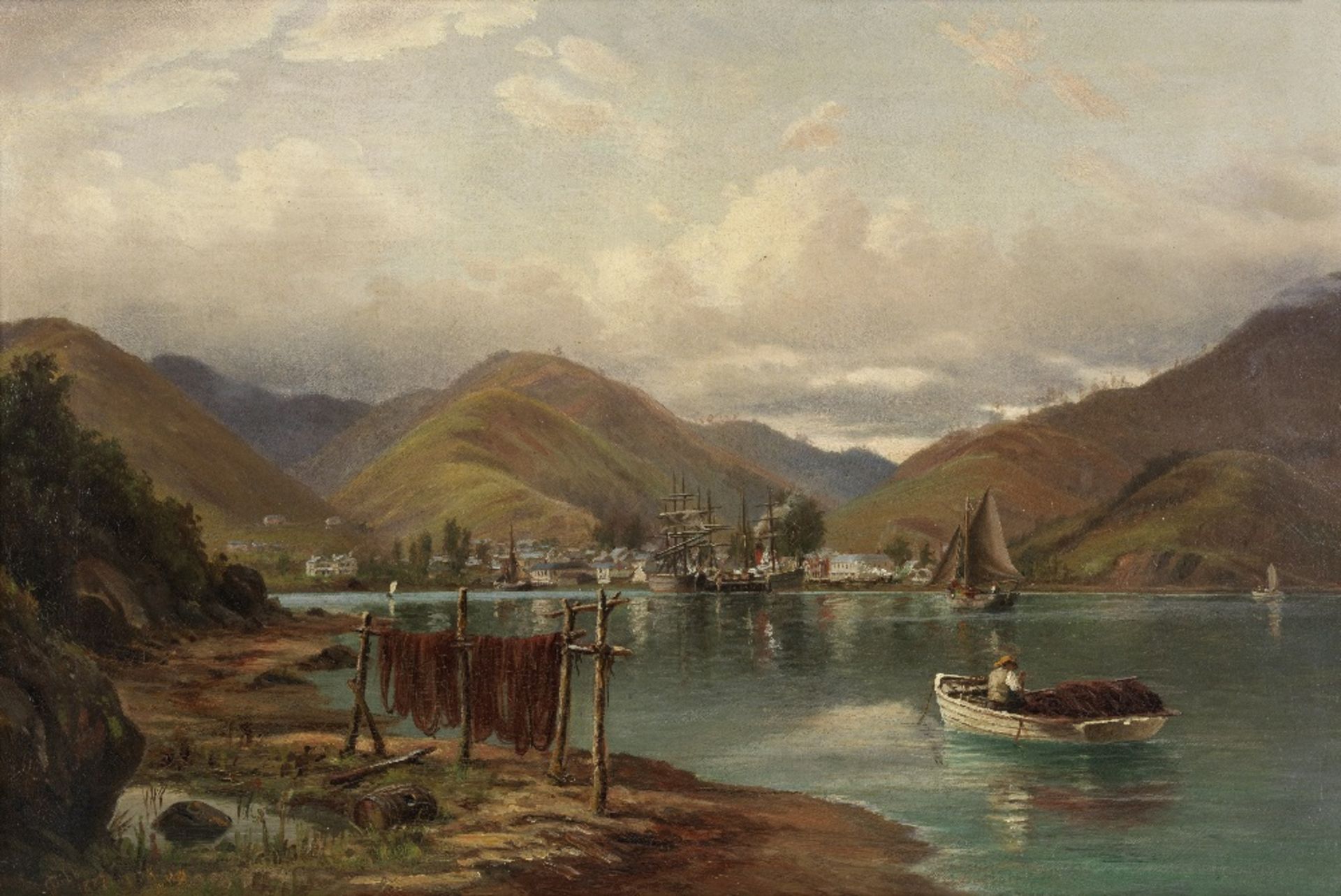 John Gibb (British, 1831-1909) Picton, Queen Charlotte Sound, New Zealand