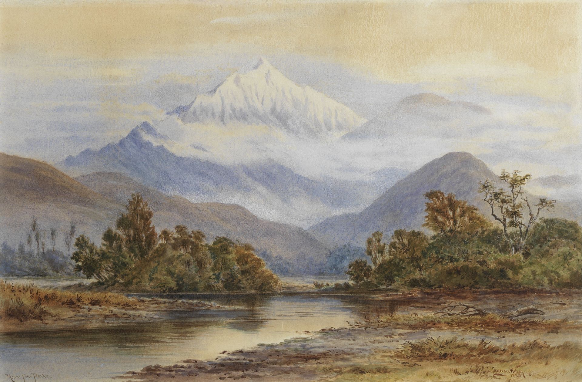 Laurence William Wilson (New Zealand circa 1852-1912) 'Mount Four Peaks'