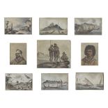 Le Sage (French, late 18th Century), after William Hodges A group of five views and three portra...