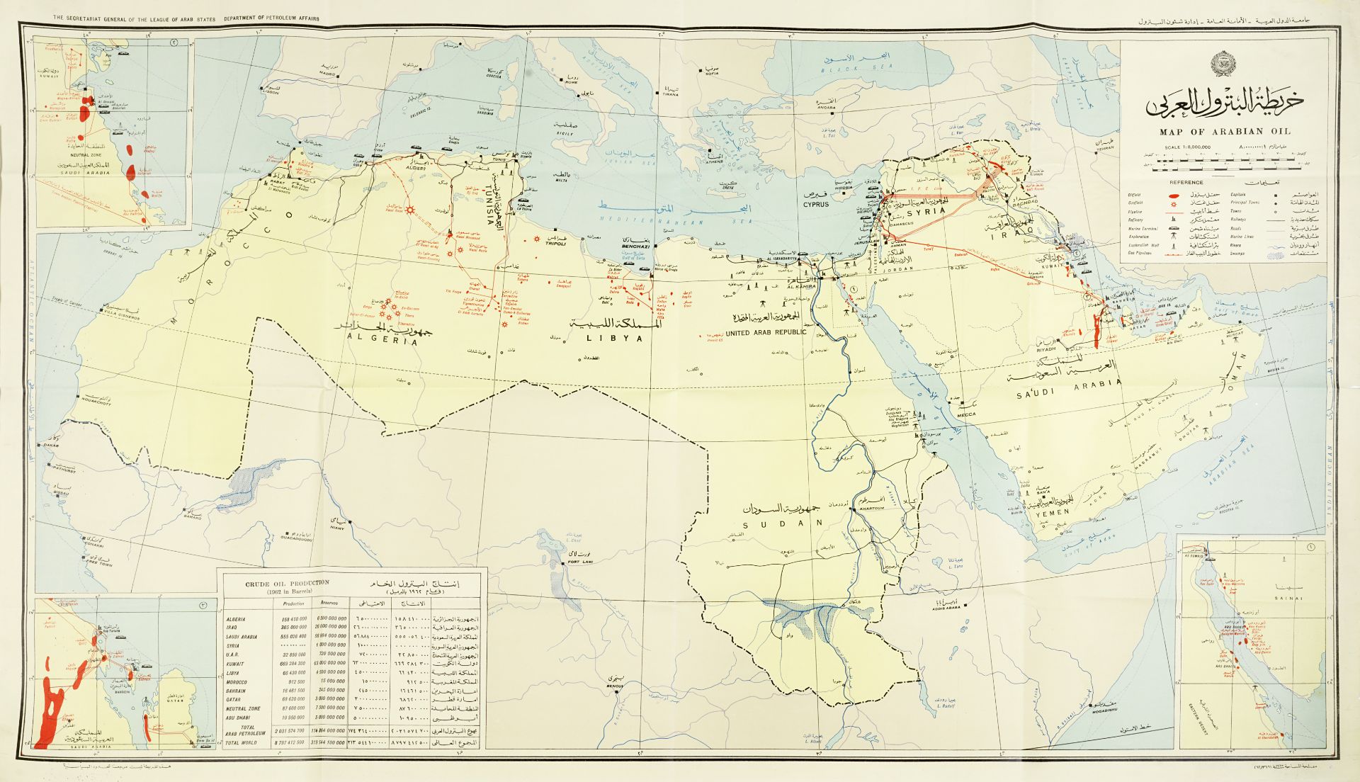 ARABIAN OIL MAP Map of Arabian Oil. Khari&#772;t&#803;at al-batru&#772;l al-&#699;Arabi&#772;, [...