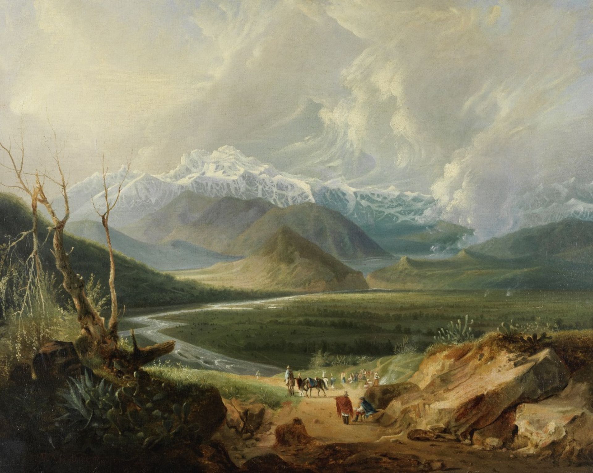 German School, 19th Century A country landscape in South America