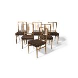 W.H. Russell for Gordon Russell Ltd. Set of six walnut chairs, designed 1950