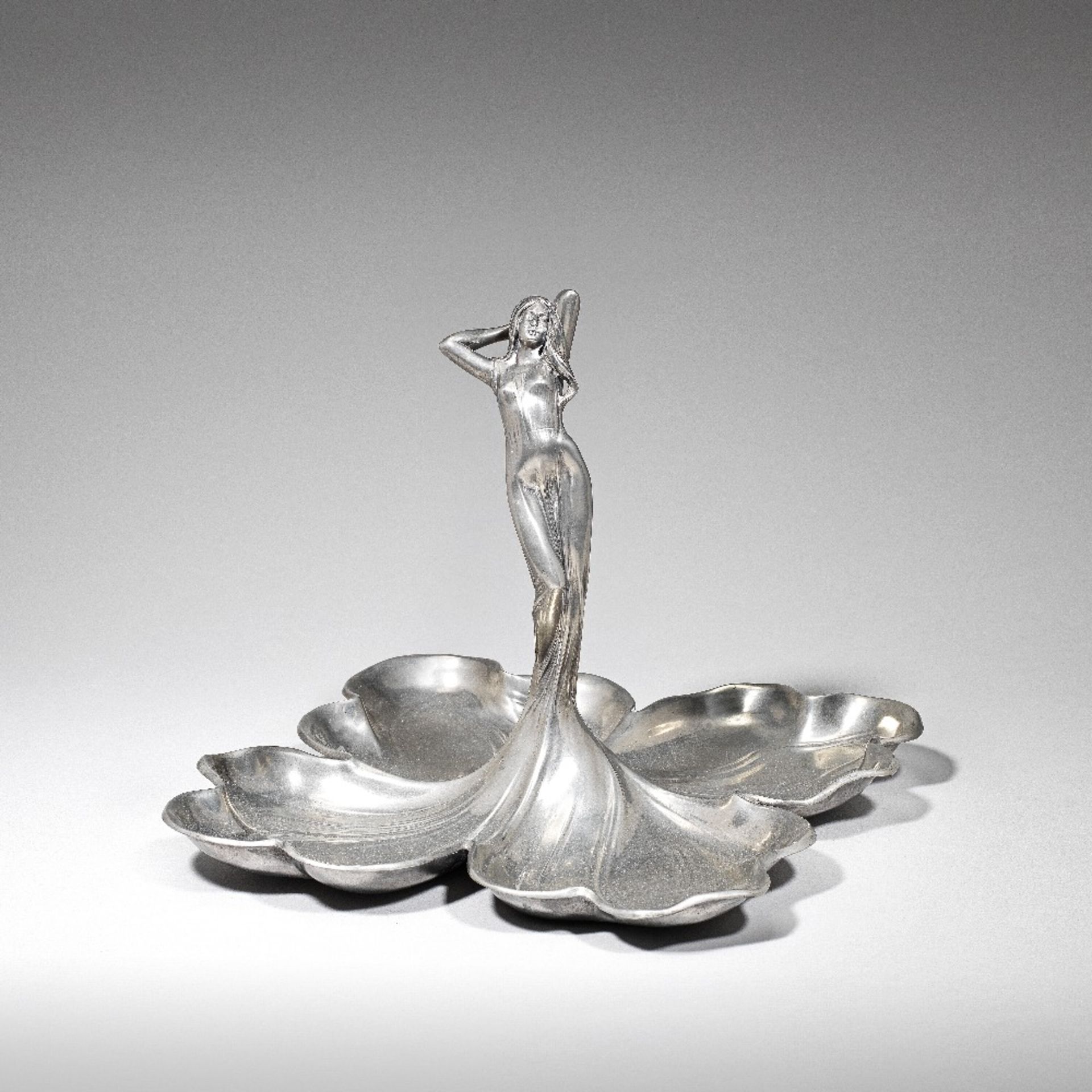 WMF (W&#252;rttembergische Metallwarenfabrik) Figural bonbon dish, model no.169/4, circa 1900