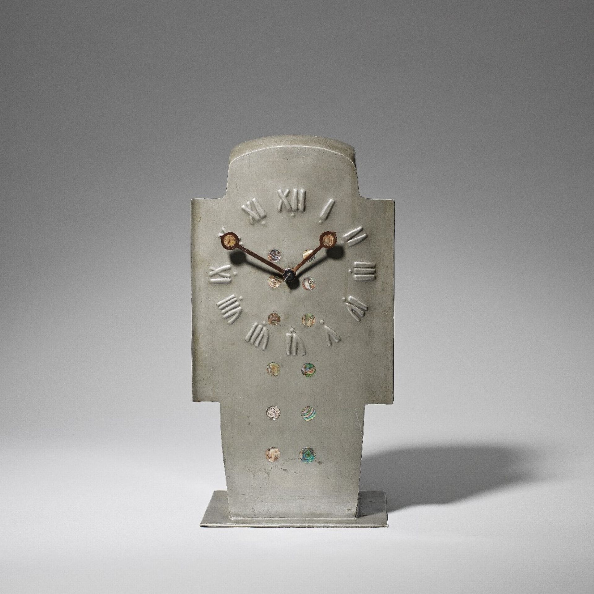 Archibald Knox 'Tudric' mantel clock, model 097, circa 1902