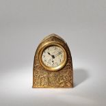 Tiffany Studios 'Bookmark' pattern desk clock, circa 1910