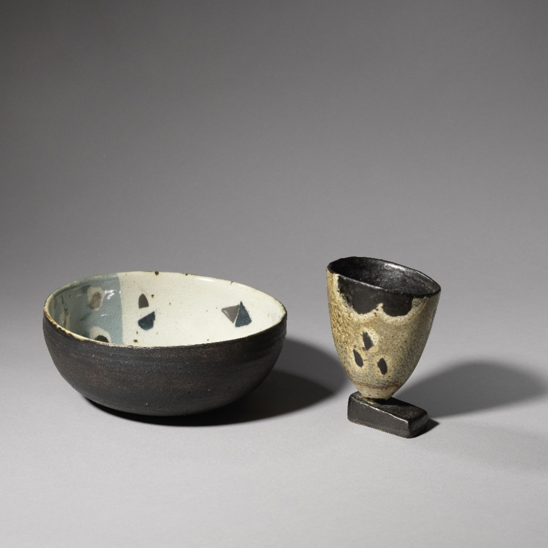 John Maltby Bowl and footed cup, circa 1990