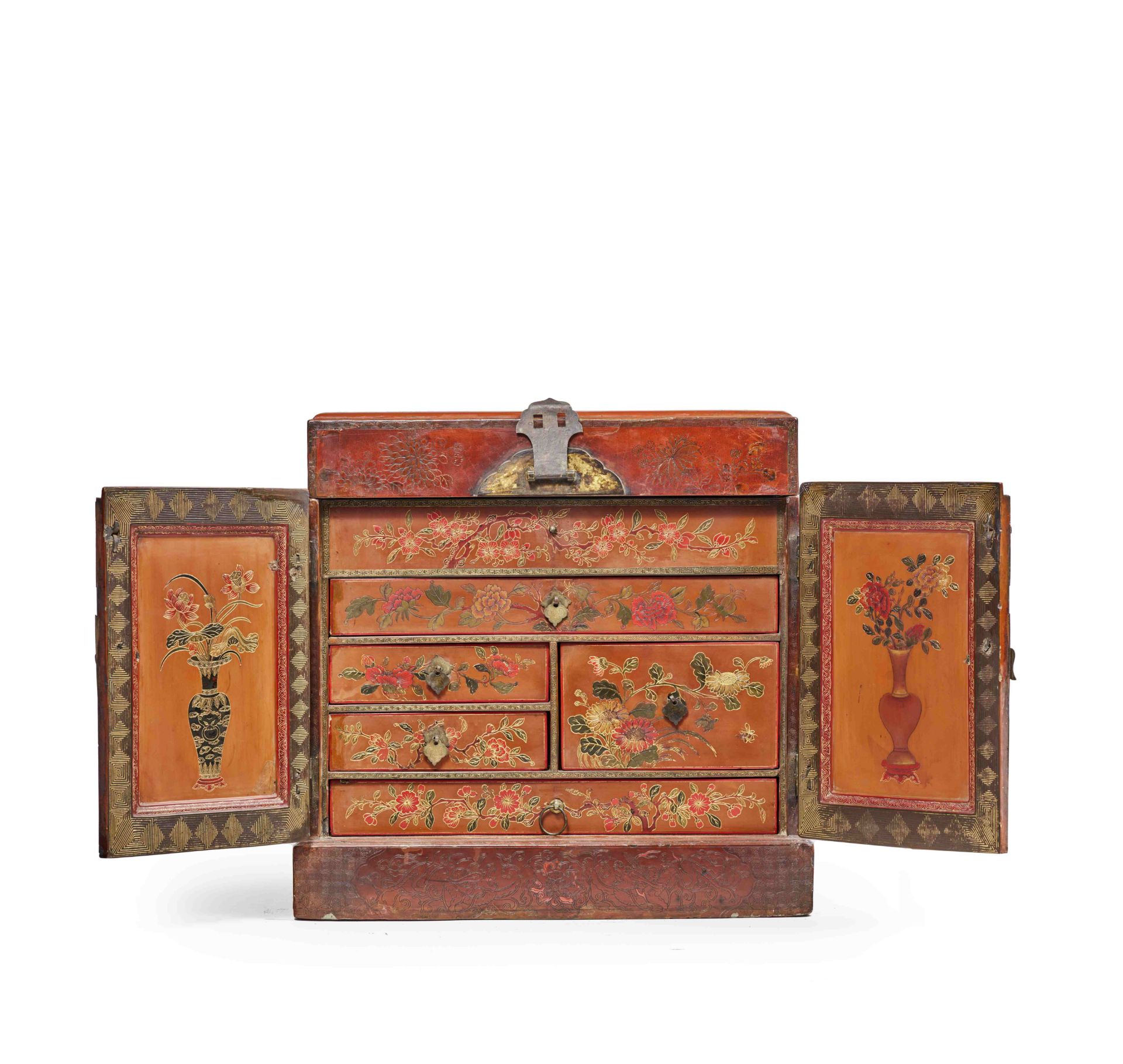 PETIT CABINET EN LAQUE QIANGJIN ET TIANQI &#201;poque Kangxi (1662-1722)