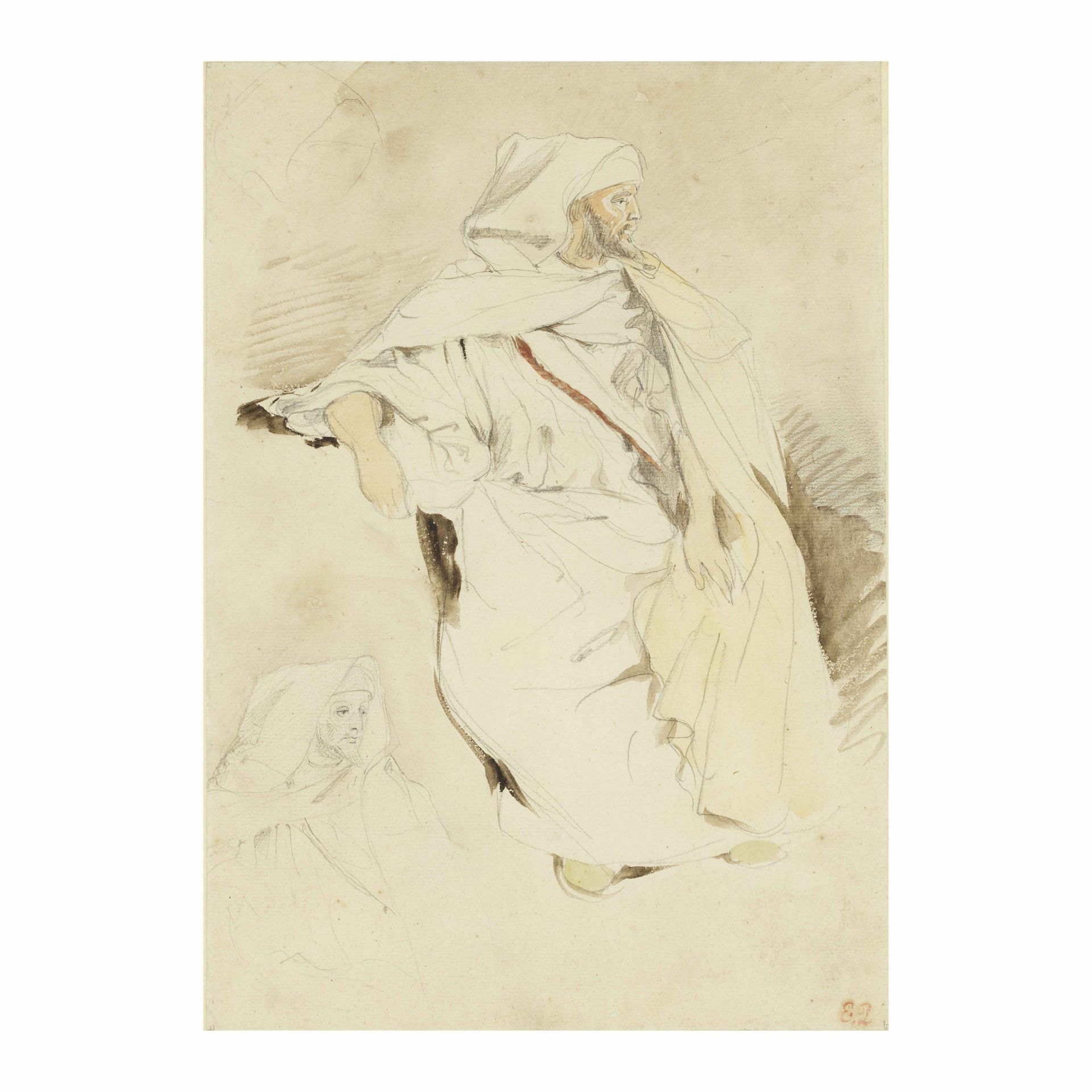 EUG&#200;NE DELACROIX (1798-1863) Un Marocain