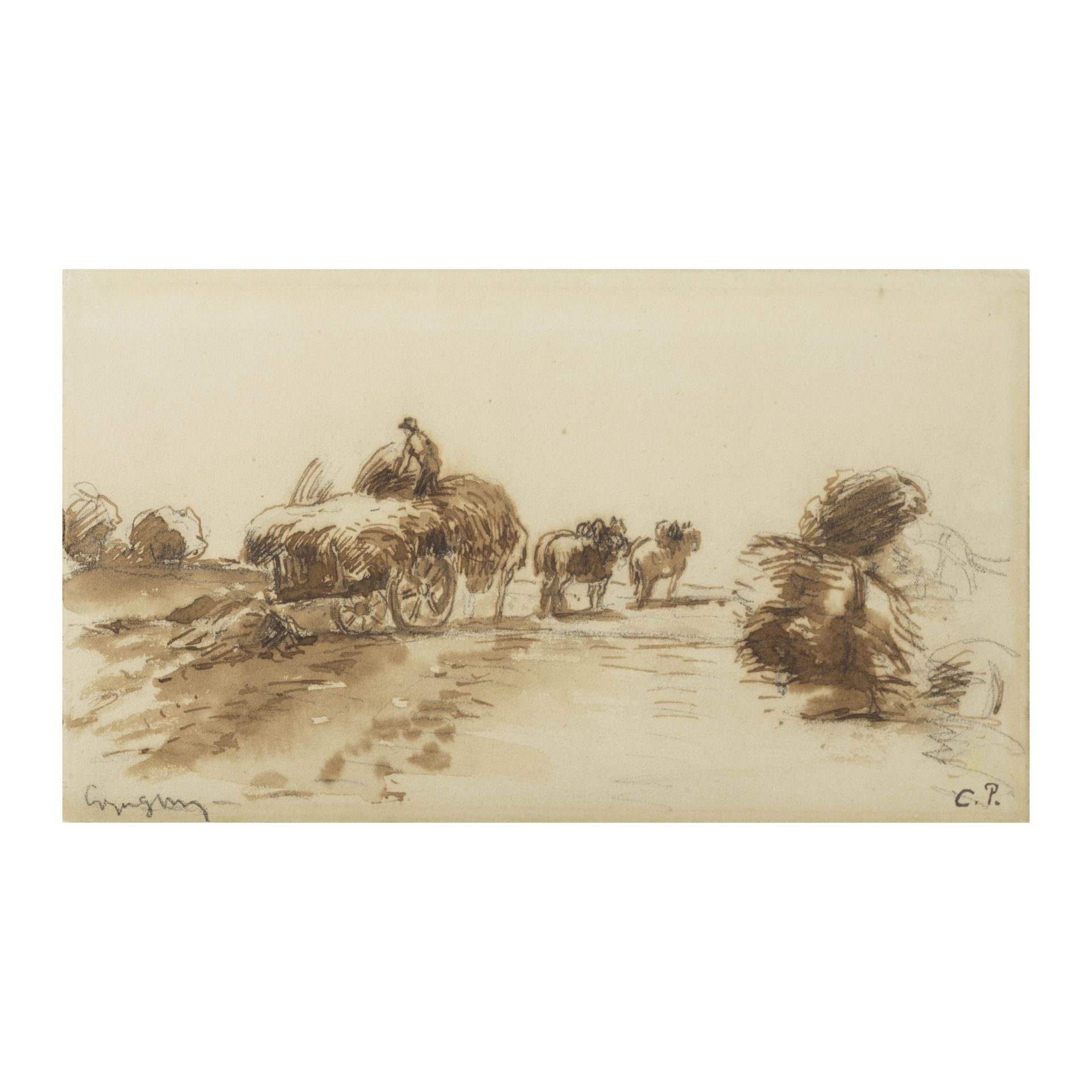 CAMILLE PISSARRO (1830-1903) La moisson &#224; Eragny