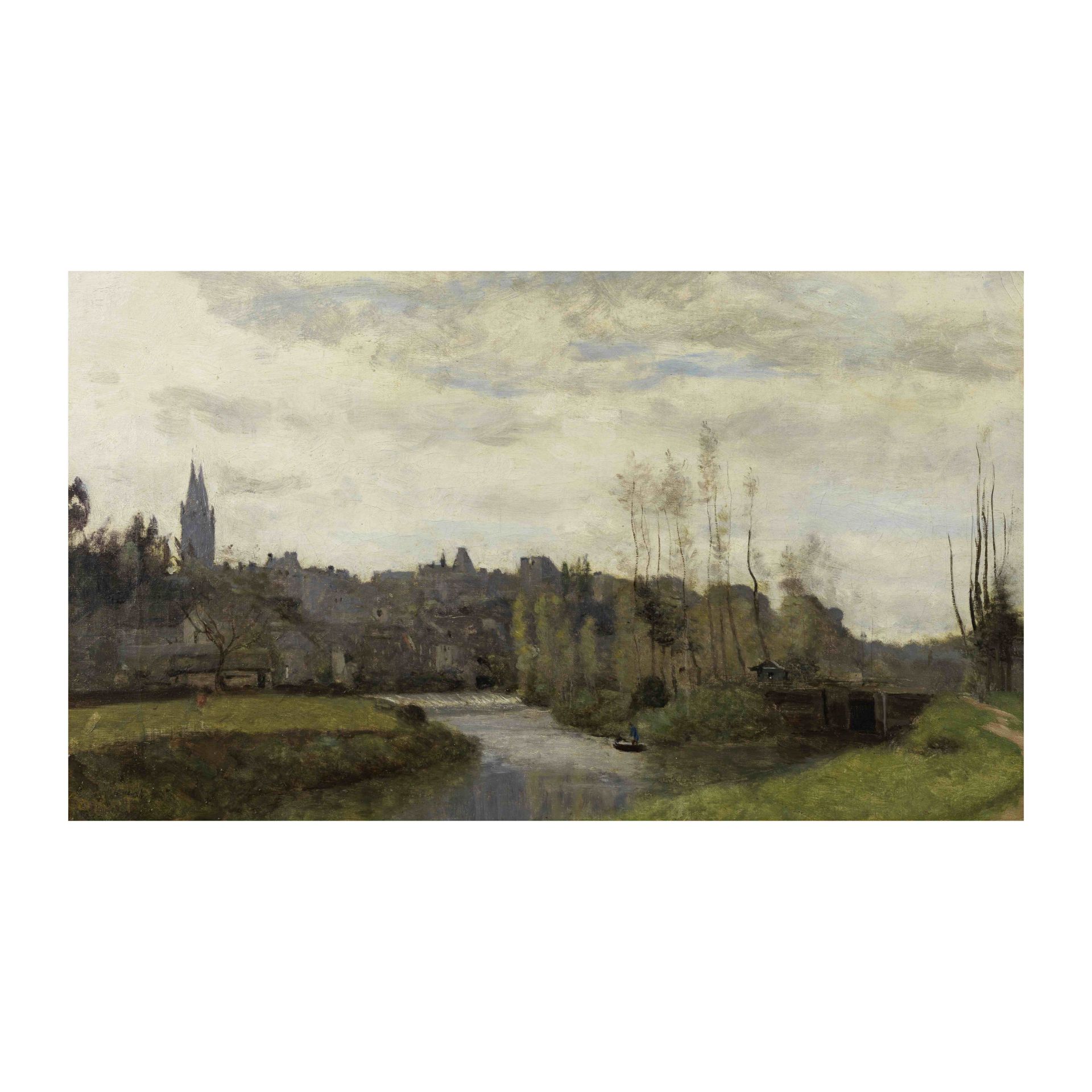 JEAN-BAPTISTE-CAMILLE COROT (1796-1875) Vue de Saint-L&#244;