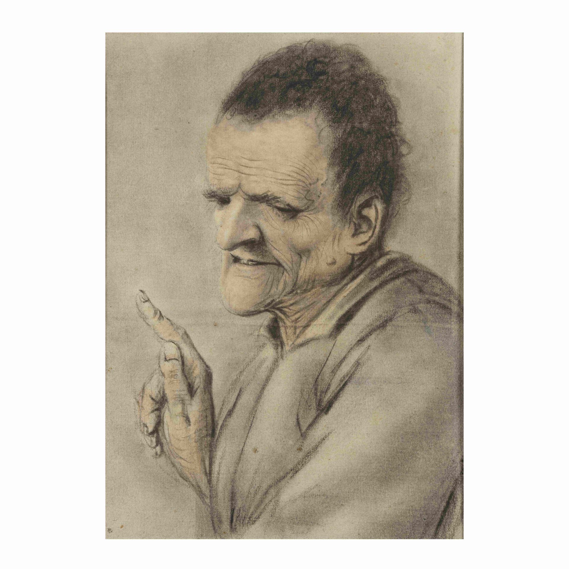 NICOLAS LAGNEAU (circa 1590-circa 1666) Le conteur d'histoires ou Le paysan madr&#233;