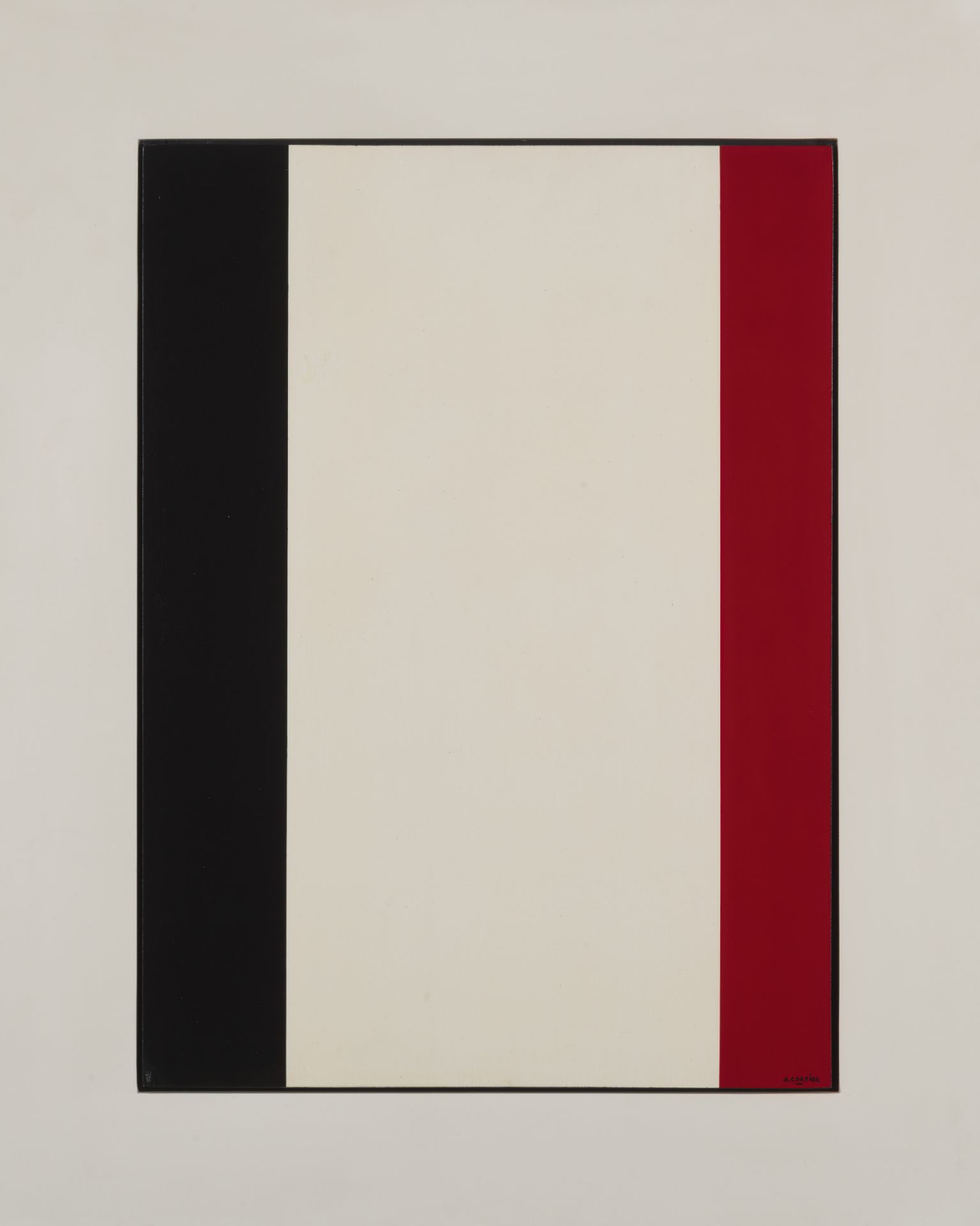 AMEDEE CORTIER (1921-1976) Zwart - wit - rood