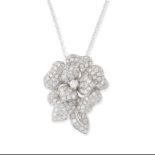 DIAMOND FLOWER PENDANT/NECKLACE