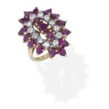 RUBY AND DIAMOND DRESS RING,