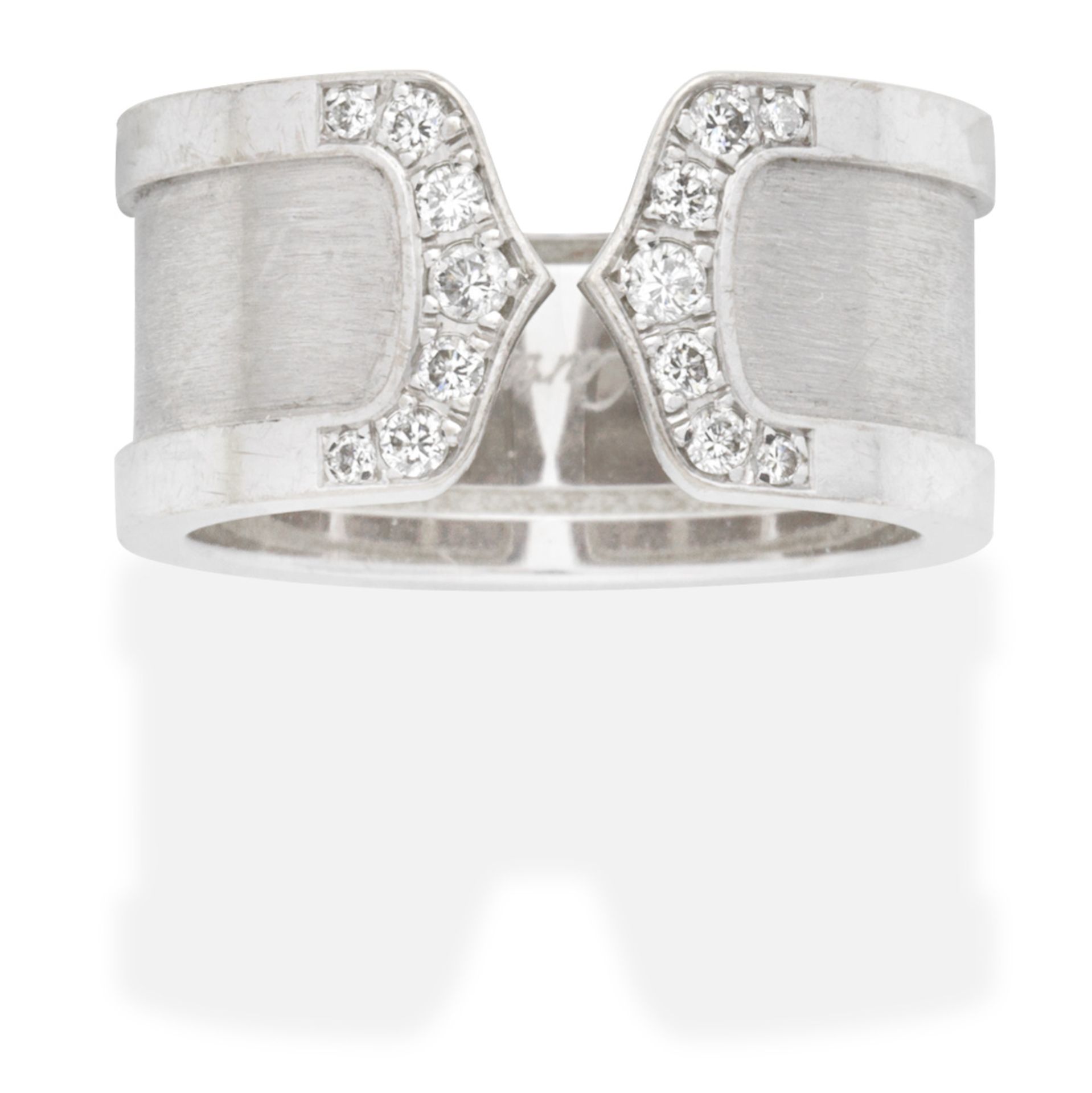 CARTIER: DIAMOND-SET 'DOUBLE-C DECOR' RING