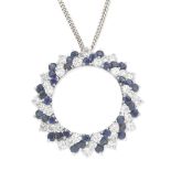 SAPPHIRE AND DIAMOND PENDANT/NECKLACE