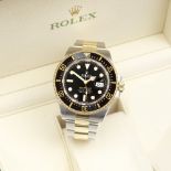 Rolex. A stainless steel and gold automatic calendar bracelet watch Sea-Dweller, Ref: 126603, P...