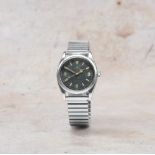Rolex. A fine and rare stainless steel automatic bracelet watch with gilt dial Precision 'Pre-E...