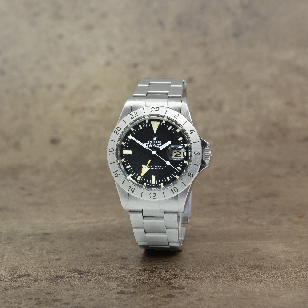 Rolex. A stainless steel automatic calendar bracelet watch with dual time zone Explorer II, Ref...