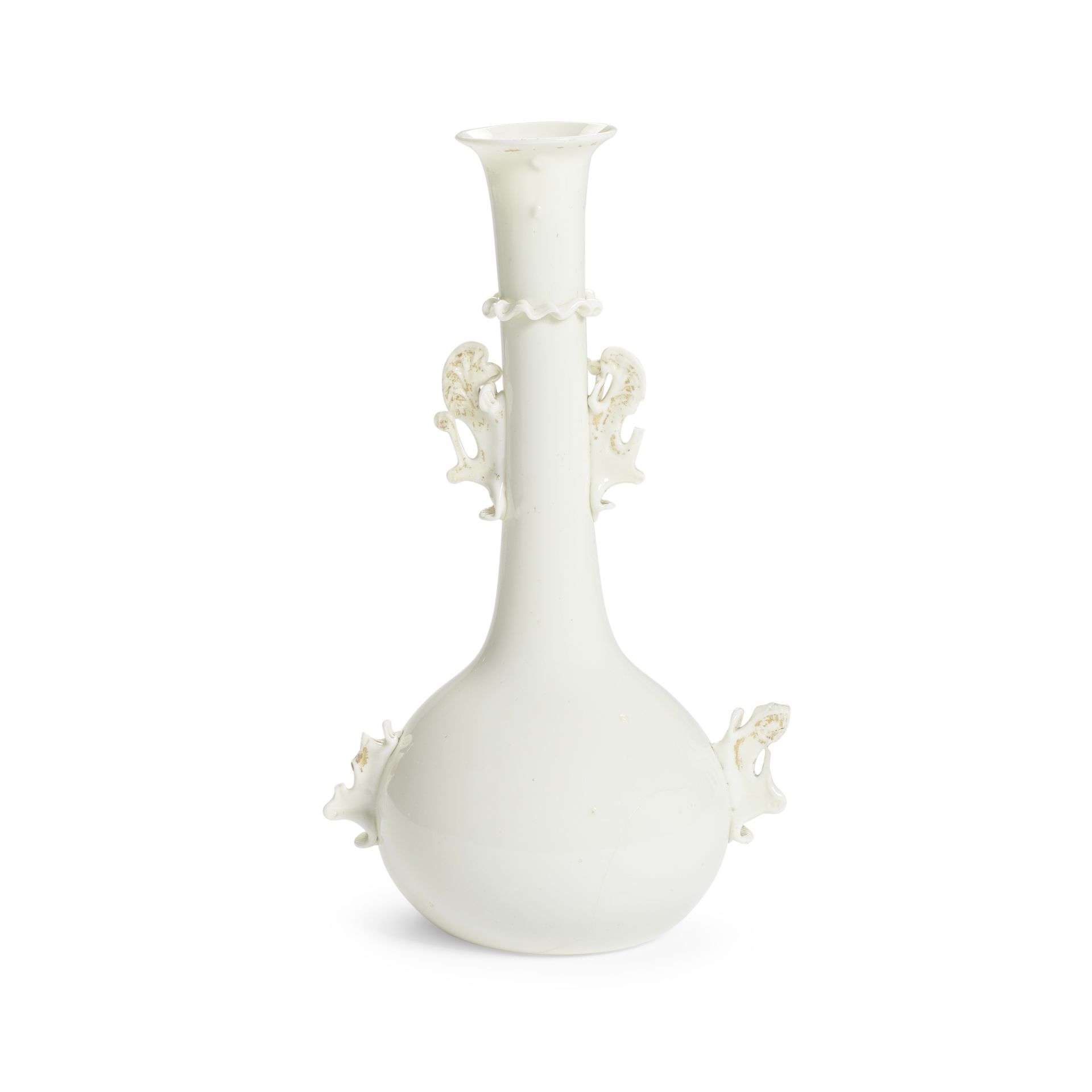 A rare Venetian or fa&#231;on de Venise lattimo flask, late 17th century or circa 1800