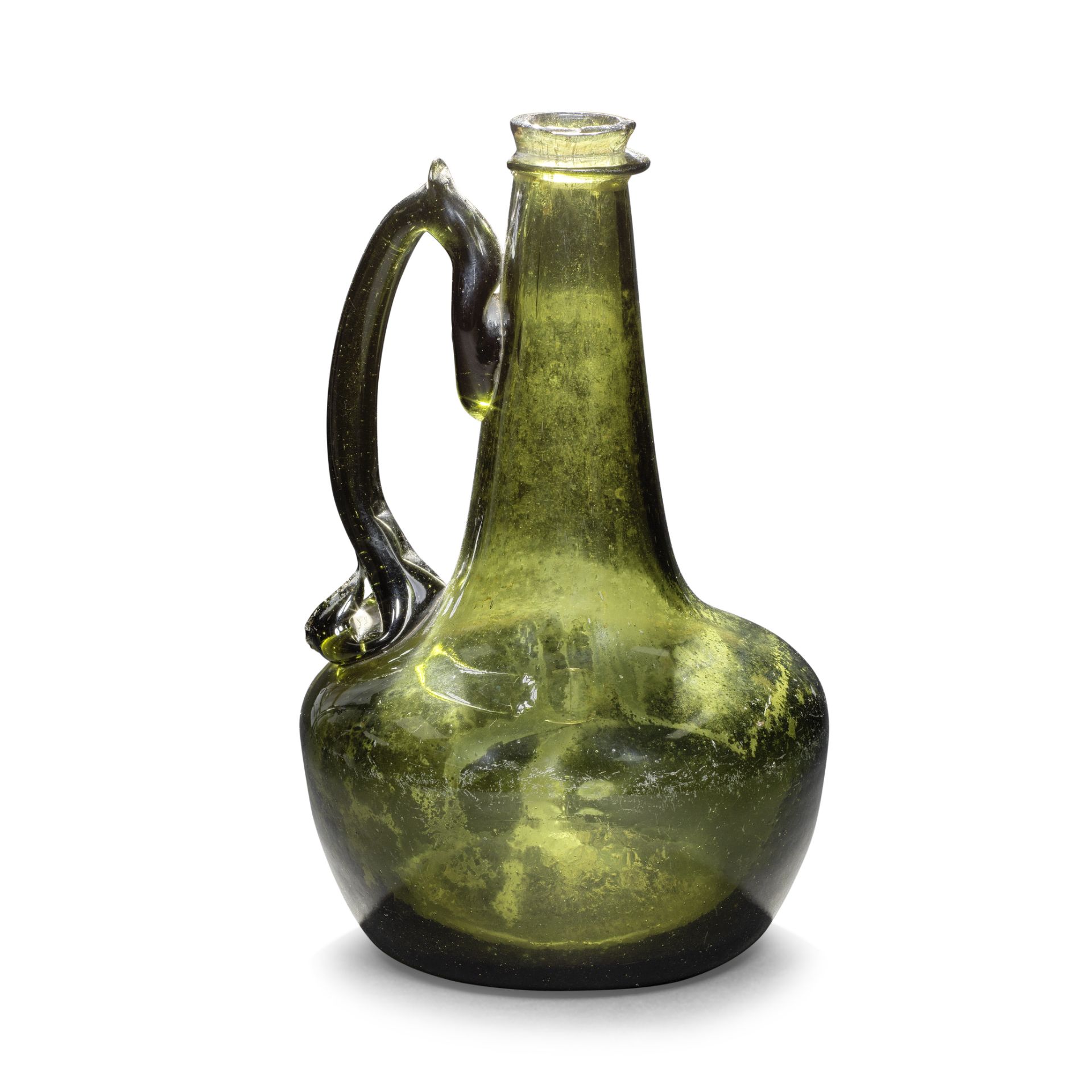 An exceptionally rare 'Shaft and Globe' serving bottle, circa 1670