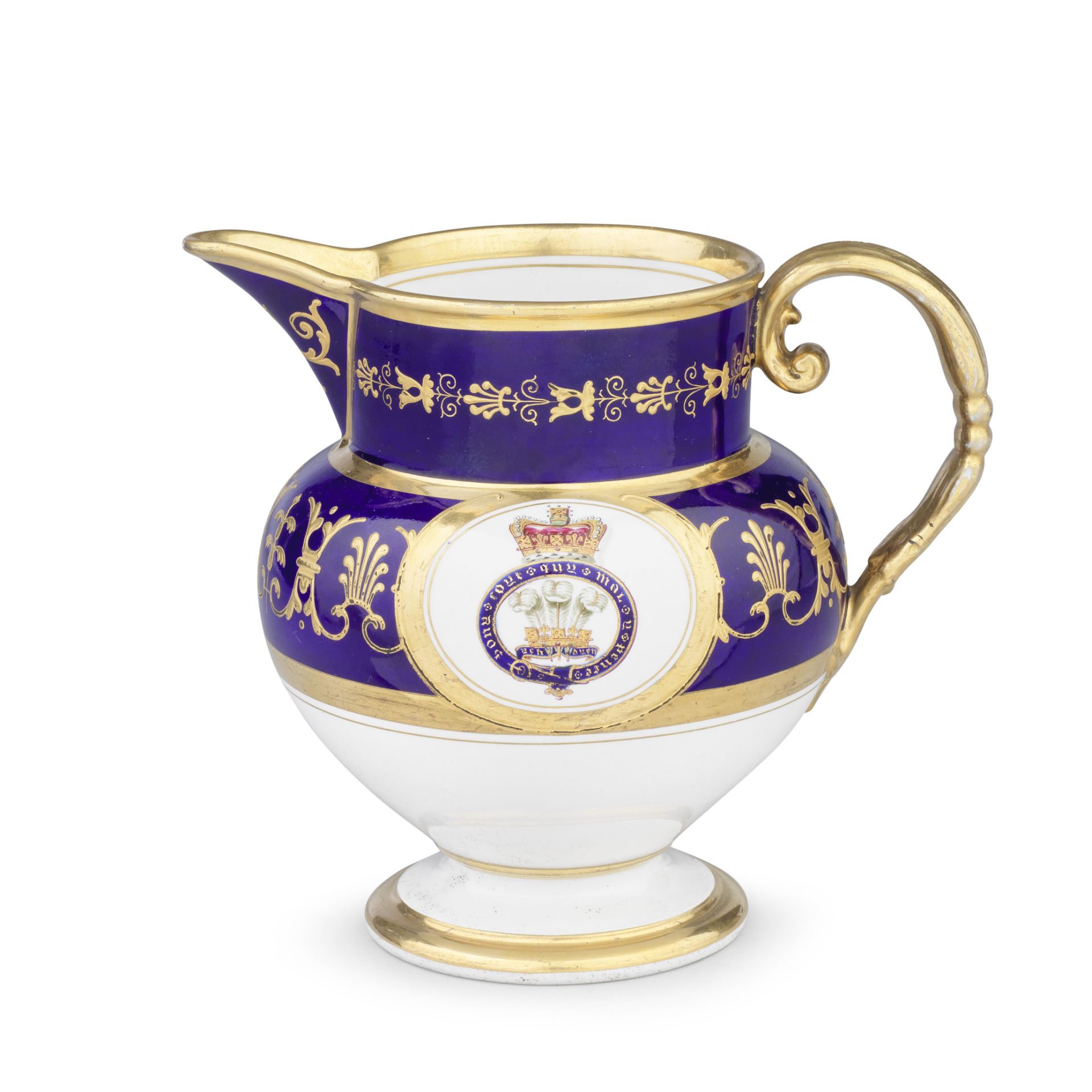 A very rare Flight, Barr and Barr Worcester jug from the Prince Regent Service, circa 1815