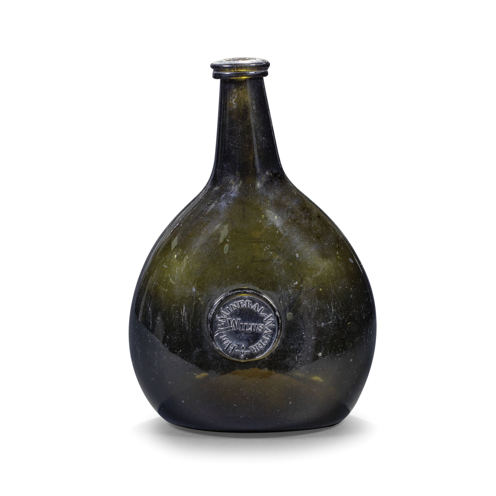 A very rare sealed 'Bladder' mineral water bottle, circa 1755-60