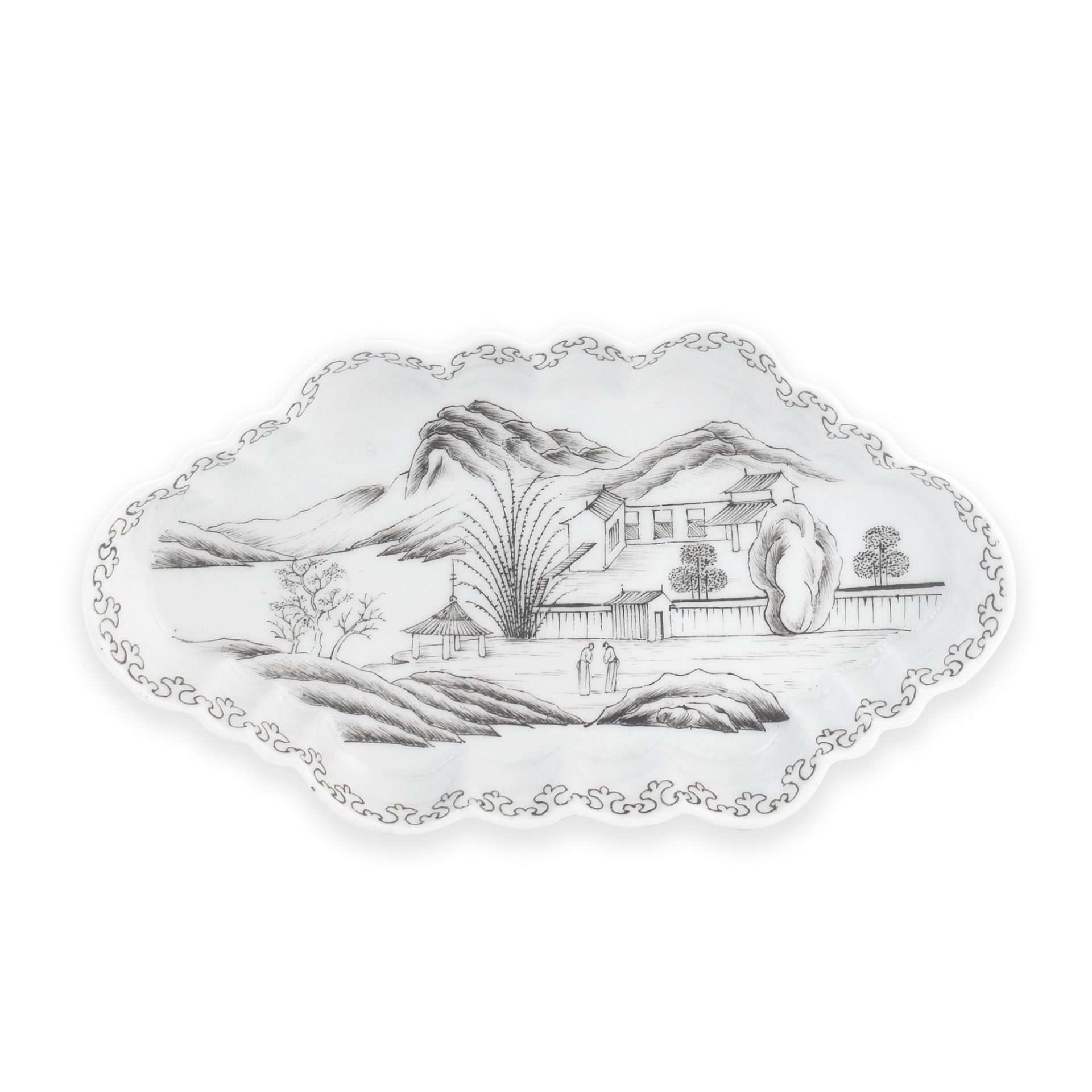 A good Worcester spoon tray, circa 1755-57