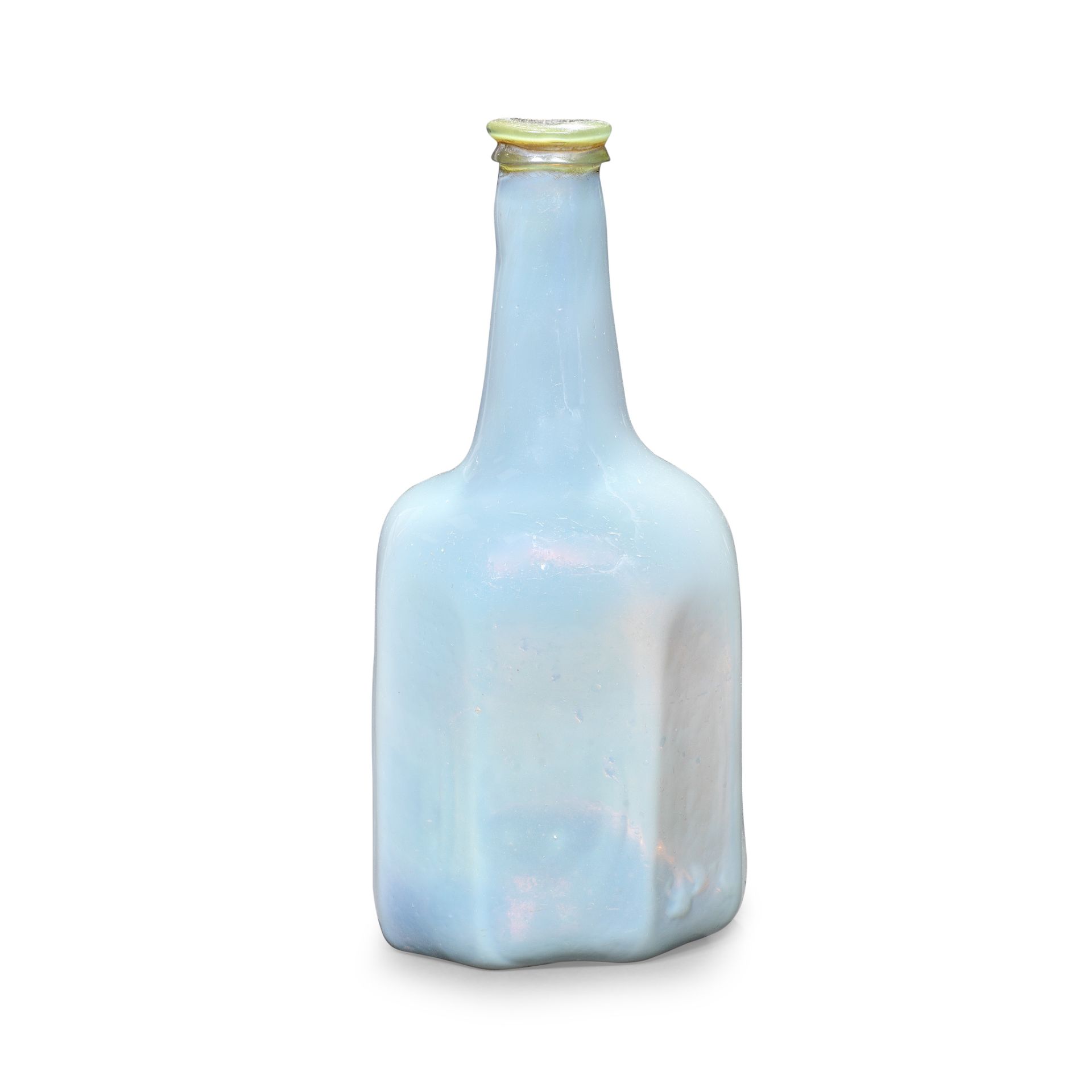 A very rare opalescent 'Octagonal Cylinder' wine bottle, circa 1740-50