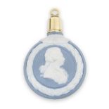 A rare Wedgwood gold-mounted blue jasper scent bottle and stopper, circa 1790