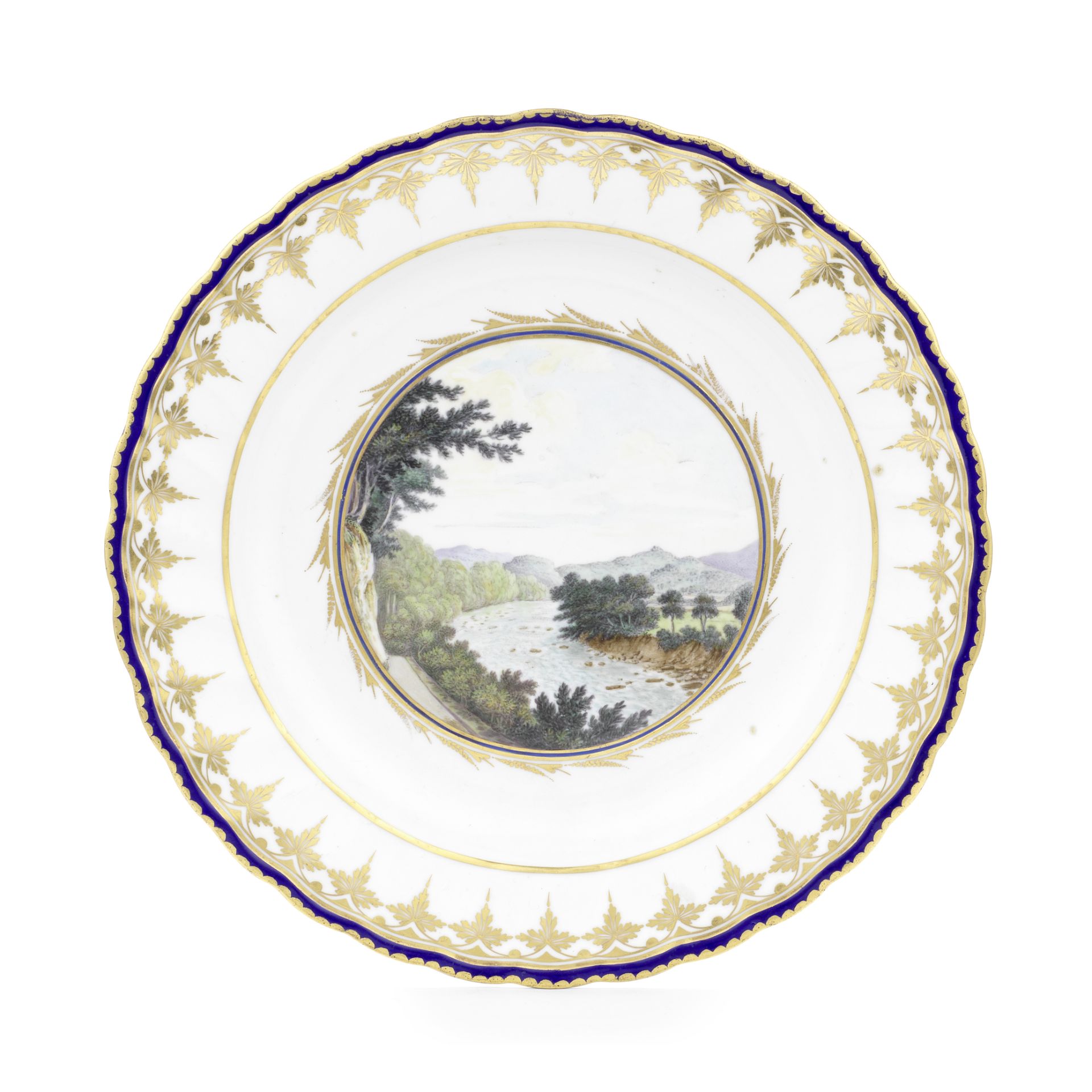 An important Derby plate from the Hafod Service, circa 1788