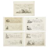 TRADE - NINETEENTH CENTURY BILLS AND EPHEMERA Album of approximately 195 nineteenth century bus...