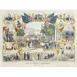 AMERICA - BLACK VOTING RIGHTS The Fifteenth Amendment. Celebrated May 19th 1870, New York, Thoma...