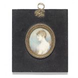 Jeremiah Steele (British, circa 1780-after 1826) A portrait miniature of Miss Charlotte Eden, in...