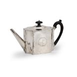 A George III silver teapot Robert Sharp, London 1790