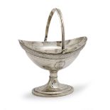 A George III Irish silver swing handle sugar basket Dublin 1805, probably Gustavus Byrne or Will...