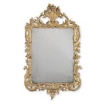 A late George II or early George III giltwood mirror 1755-1765