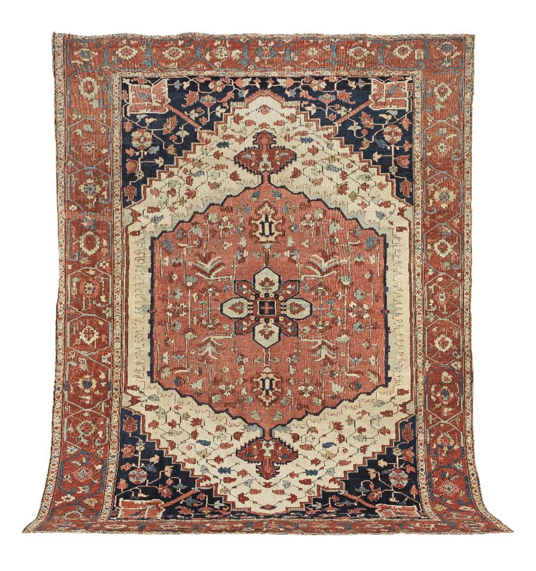 An impressive antique Heriz carpet North West Persia, circa 1890 472cm x 353cm