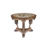 OF GRAND TOUR INTEREST - A George IV amboyna, rosewood and rosewood marquetry table with an