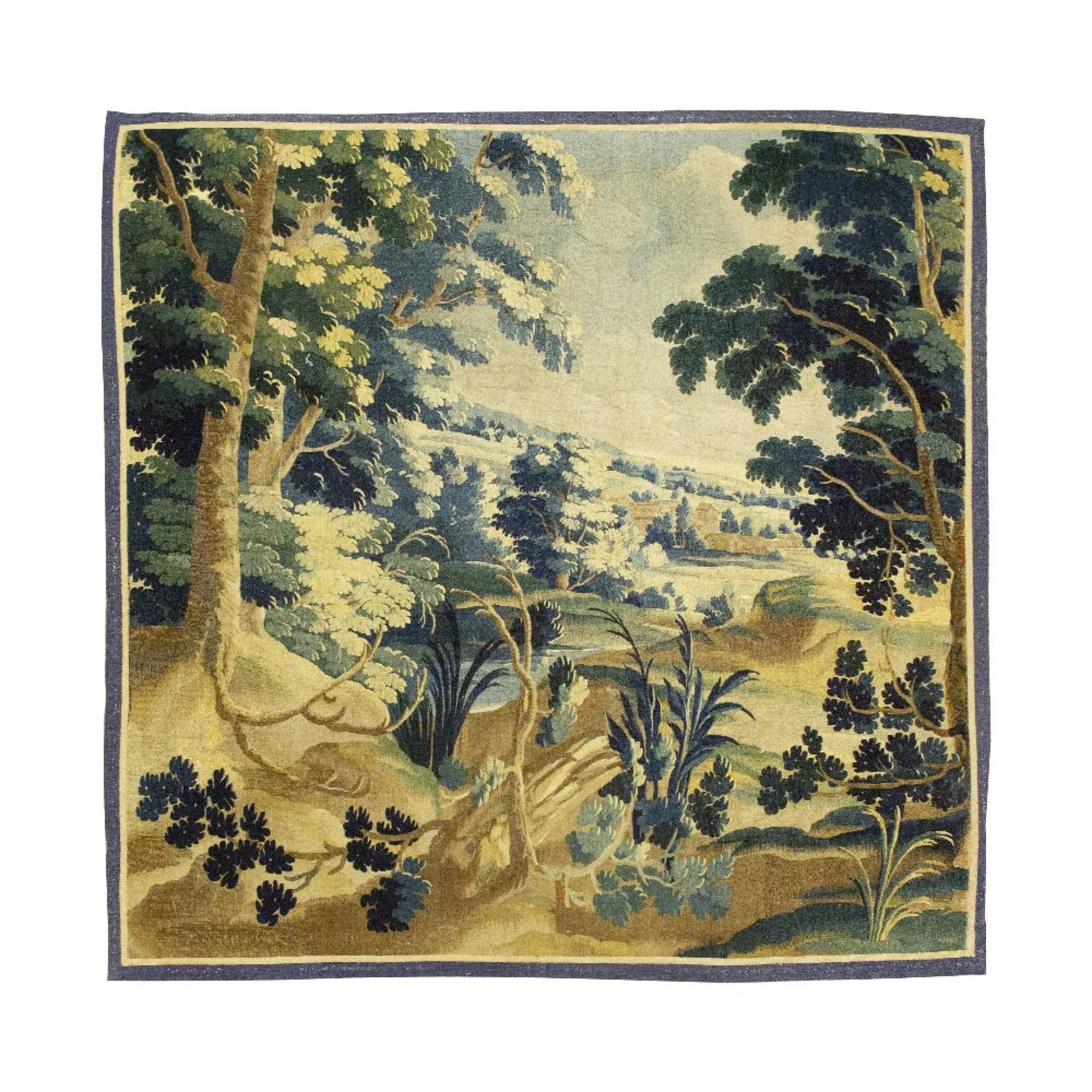 A charming Flemish Verdure tapestry Circa 1680 203cm x 201cm