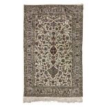 A charming silk Nain carpet Central Persia 219cm x 140cm