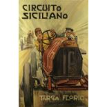 'Targa Florio - Circuito Siciliano', an original artwork on canvas,