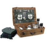 A wicker-cased picnic set for six persons by Amberley, British,