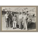 A signed photograph of the 1954 Mercedes Grand Prix Team,