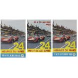 24 Heures du Mans, three different 1968 posters, ((3))