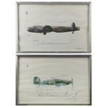 Two signed RAF Battle of Britain Museum prints after Keith Broomfield, ((4))
