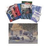 Grand Prix race programmes signed by drivers, ((Qty))