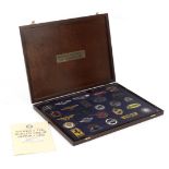 A cased set of 'Badges of the World's Great Motor Cars' by Danbury Mint,