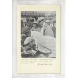 A photograph of Rudolf Caracciola signed with dedication to Mercedes-Benz race mechanic Willi Zi...